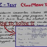 Two Mean Z Test Two Sample Z Test Two Mean Problem Hypothesis Testing Z Test
