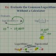 Ex Evaluate Common Logarithms Without A Calculator