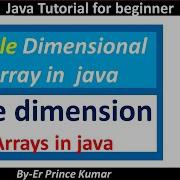 SingleDimensionArray One Dimensional Array In Java Single Dimensional Array In Java