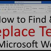 How To Find And Replace Text In Microsoft Word