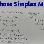 Two Phase Simplex Method Operation Research Two Phase Method In Hindi LPP