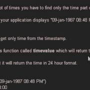 Extract Time Part From Given Timestamp Date Time In QTP