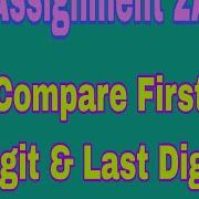 Compare First Digit Last Digit Assignment 2A NxtWave CCBP