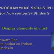 Free Python Course Python Program To Display List Elements