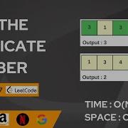 Find The Duplicate Number Leetcode 287 Arrays O N Time Complexity Dsa