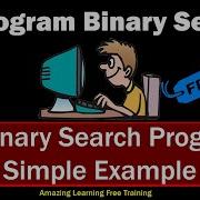 C Program To Search Element Using Binary Search Simple Example
