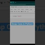 Swap Case In Python Shorts Python Programming Coding
