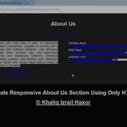 How To Create Responsive About Us Section Using Only HTML And CSS