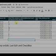 AutoID TimeStamps CheckBox On Edit AppScript
