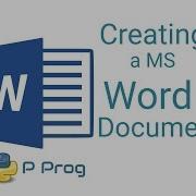 Creating A MS Word Document Using Python