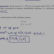 Section 8 1 Linearization Critical Points And Equilibria Part 1