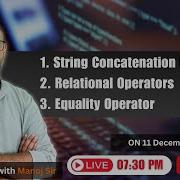 13 2 String Concatenation Operator In Java Relational Operator In Java Equality Operator In Java