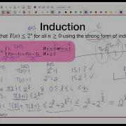 Strong Induction Example And Big Oh Proof
