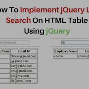 Ajax Live Data Search Using JQuery 3 3 1 In HTML Table