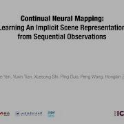 Continual Neural Mapping Learning An Implicit Scene Representation From Sequential Observations