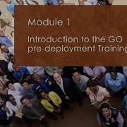 WHO GO Training Course Introduction Module 1