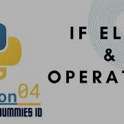 Python 04 IF ELSE Dan Operator TEORI HANDS ON