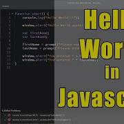Привет мир на JavaScript с использованием редактора Brackets