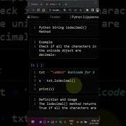 Isdecimal String Method Python Tamil Python Shorts