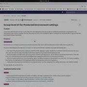 Walkthough Group Level UI For Protected Environment Settings