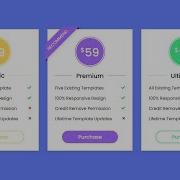 Responsive Pricing Tables Using Only HTML CSS Price Cards In HTML CSS