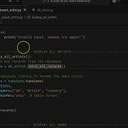 Part 4 Python SQLite Relational Database Insert Artist