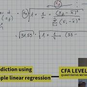 Prediction Using Simple Linear Regression For The CFA Level 1 Exam