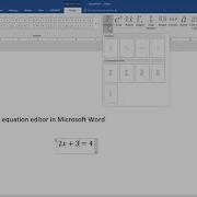 Equation Editor In MS Word