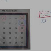 Directions For Factor Game