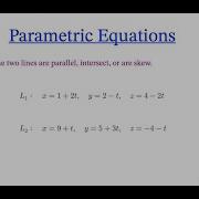 Math Calculus Find The Intersection Point Of Two Parametric Equations Calc Help