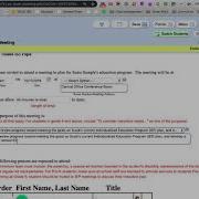 Creating A Team Meeting Notice In SpEd Forms