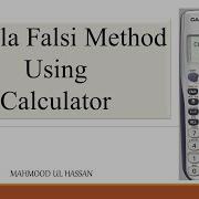 Regula Falsi Method Using Calculator Fx 991ES Plus False Position Method Numerical Methods