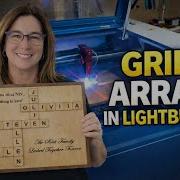 Создание именной таблички в стиле Scrabble в LightBurn Инструмент Массив сетки советы по эк