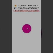 Mouse Follow Cursor Effect With Smooth Circle Animation HTML CSS JavaScript Webteacher Shorts