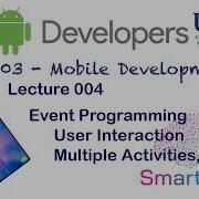 Lecture 04 Multiple Activity Event Programming And Menu