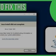 FIXED JAVA ERROR CODE 1601 How To Fix Java Install Did Not Complete Problem