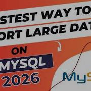 FASTEST WAY TO IMPORT LARGE DATASET CSV FILE INTO MYSQL 100 WORKING