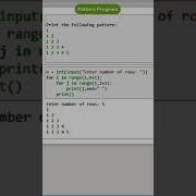 Different Pattern Education Study Code With Mangesh Python3 Programming Datascience Shorts