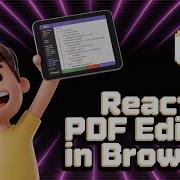 Создайте редактор Adobe Acrobat PDF Editor на React Js в браузере используя библиотеки PDF LIB и