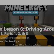 Minecraft EE Python Walkthrough Lesson 6 Boolean Logic Activity 1 Tasks 1 2 3