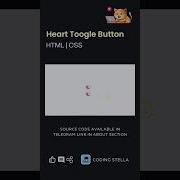 Heart Toogle Button Heart HTML CSS Shorts Heart