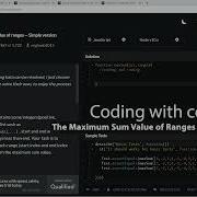 Codewars 6 Kyu The Maximum Sum Value Of Ranges Simple Version Javascript