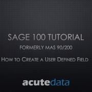 Sage 100 How To Create A User Defined Field Or Custom Field