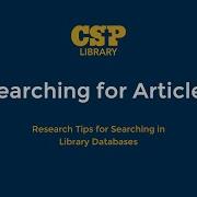 Searching For Articles Research Tips For Searching In Library Databases