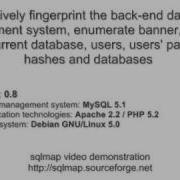 Official Sqlmap Video Demonstration 1