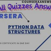 Python For Everybody Specialization Python Data Structures ALL QUIZ ANSWERS