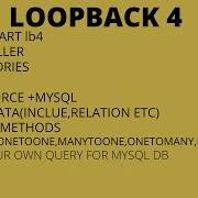 Loopback Mysql Quickstart Relation Query Data Write Query Custom Methods