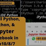 4 Install Python3 Ipython And Jupyter Notebook On Win 11 10 8 7 Python Tutorial For Beginners