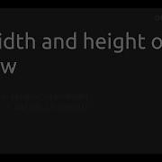 Get Width And Height Of A Window
