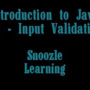 Introduction To Java 6 Input Validation